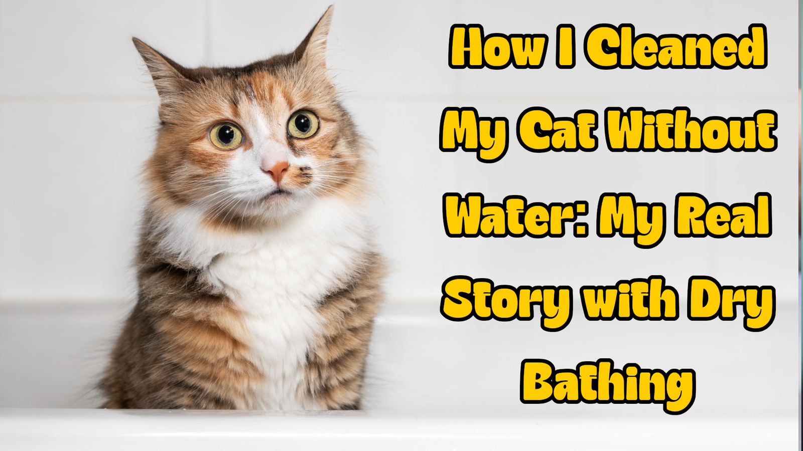 clean cat without water